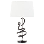 Matte Black Squiggle Table Lamp | Zavi