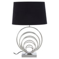Brushed Chrome Sphere Table Lamp | Zayda