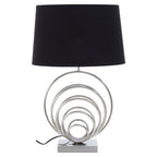 Brushed Chrome Sphere Table Lamp | Zayda