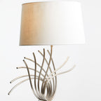 Brushed Chrome Spoke Table Lamp | Zaha