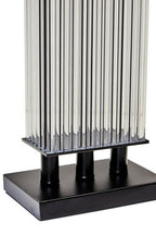 Clear Glass Table Lamp with Matte Black Base | Elana