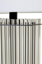 Clear Glass Table Lamp with Matte Black Base | Elana