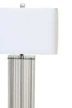 Clear Glass Table Lamp with Matte Silver Base | Elana