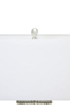 Clear Glass Table Lamp with Matte Silver Base | Elana