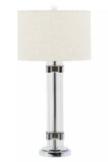 Matte Silver and Ivory Table Lamp | Eman