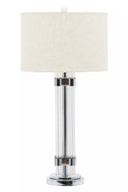 Matte Silver and Ivory Table Lamp | Eman