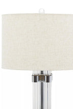 Matte Silver and Ivory Table Lamp | Eman