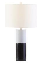 Eben Black and White Marble Table Lamp