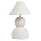 White Papier Mache Table Lamp | Carta