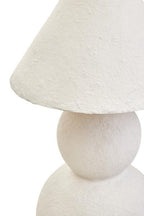 White Papier Mache Table Lamp | Carta