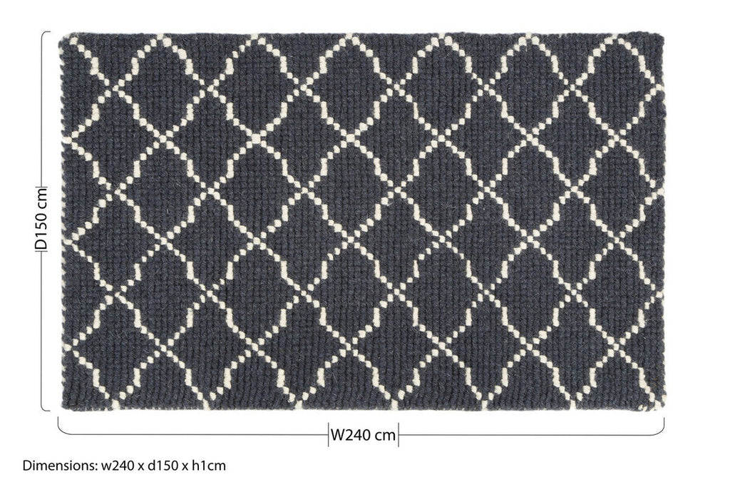 Bosie Large Diamond Lattice Rug | Kensington Townhouse
