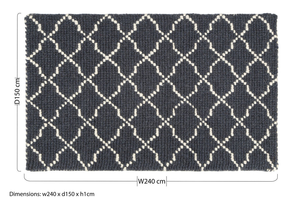 Bosie Large Diamond Lattice Rug | Kensington Townhouse
