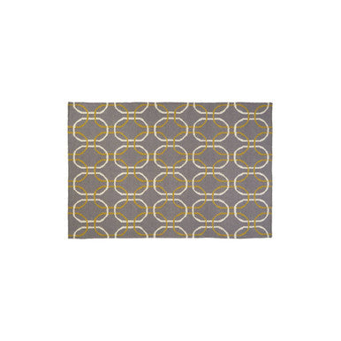 Bosie Grey White and Green Rug | Oslo