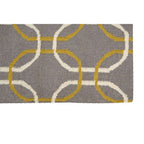 Bosie Grey White and Green Rug | Oslo