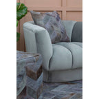 Bosie Large Grey Hair on Leather Chevron Patchwork Rug | Safira