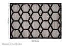 Bosie Safira Small Grey Rug with Black Hair on Leather