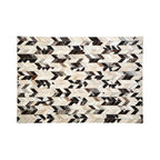 Bosie Small Hair on Leather Chevron Patchwork Rug | Safira
