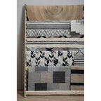Bosie Small Hair on Leather Chevron Patchwork Rug | Safira