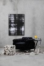 Bosie Large Hair on Leather Chevron Patchwork Rug | Safira