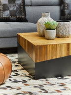 Bosie Large Hair on Leather Chevron Patchwork Rug | Safira