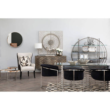Bosie Large Hair on Leather Hexagon Patchwork Rug | Safira