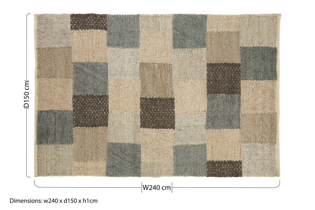 Bosie Large Grid Design Rug | Jango