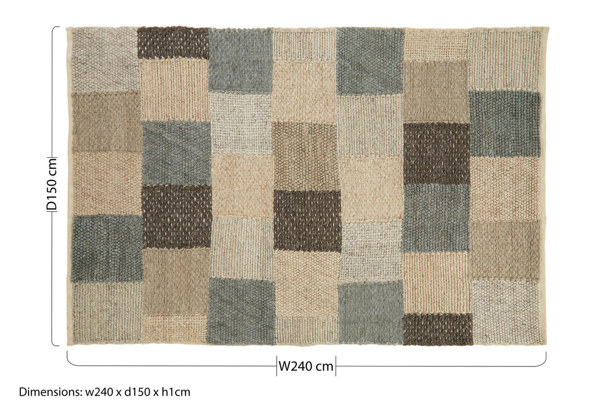 Bosie Large Grid Design Rug | Jango