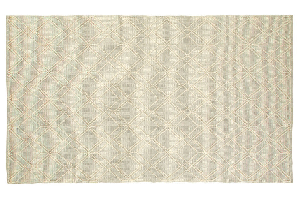 Bosie Large Geometric Ivory Rug | Jango