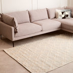 Bosie Large Geometric Ivory Rug | Jango
