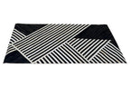 Bosie Small Black and White Hair on Leather Rug | Safira