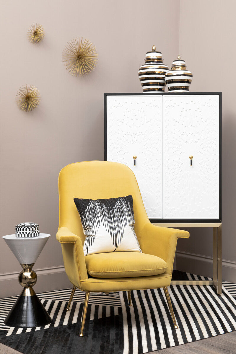 Bosie Small Black and White Hair on Leather Rug | Safira