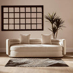 Bosie Small Black and White Hair on Leather Rug | Safira