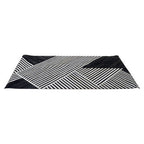 Bosie Large Black and White Hair on Leather Rug | Safira