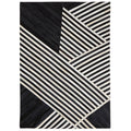 Bosie Large Black and White Hair on Leather Rug | Safira