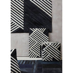 Bosie Large Black and White Hair on Leather Rug | Safira