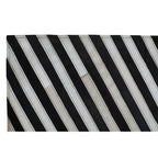 Bosie Large Black and White Hair on Leather Rug | Safira