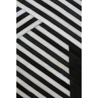 Bosie Large Black and White Hair on Leather Rug | Safira