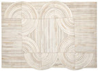 Bosie Small Natural Hair on Leather Rug | Safira