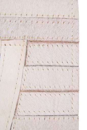 Bosie Small Natural Hair on Leather Rug | Safira