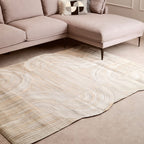 Bosie Large Natural Hair on Leather Rug | Safira