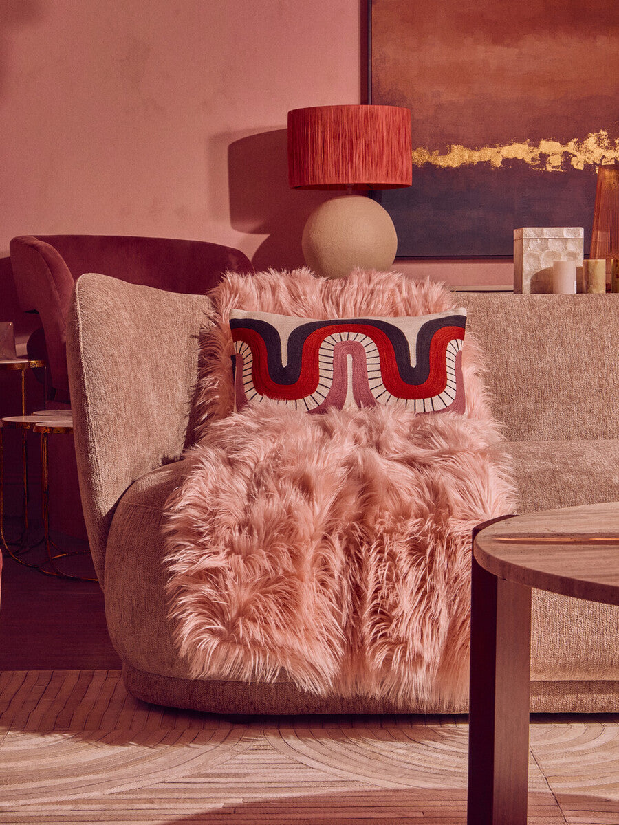Bosie Large Natural Hair on Leather Rug | Safira