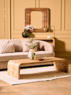 Bosie Large Natural Hair on Leather Rug | Safira