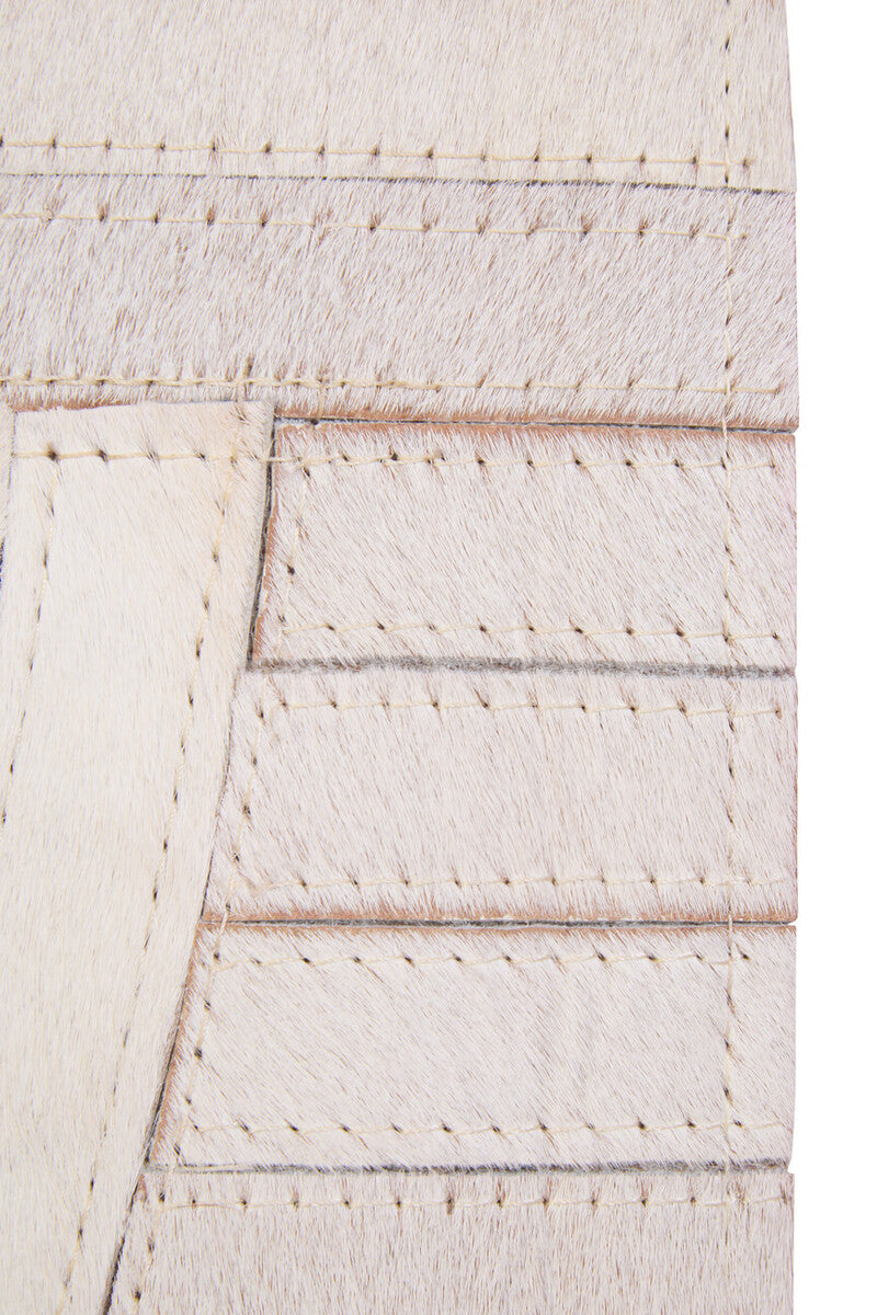 Bosie Large Natural Hair on Leather Rug | Safira
