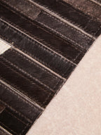 Bosie Small Abstract Hair on Leather Rug | Safira