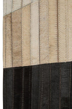 Bosie Small Abstract Hair on Leather Rug | Safira