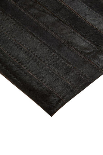 Bosie Small Abstract Hair on Leather Rug | Safira