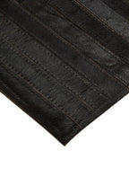 Bosie Small Abstract Hair on Leather Rug | Safira