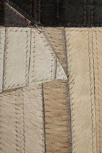 Bosie Small Abstract Hair on Leather Rug | Safira