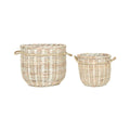 Argento Whitewash Rattan Storage Baskets
