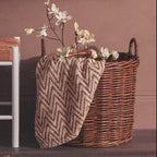Argento Brown Rattan Storage Baskets- Set of 3
